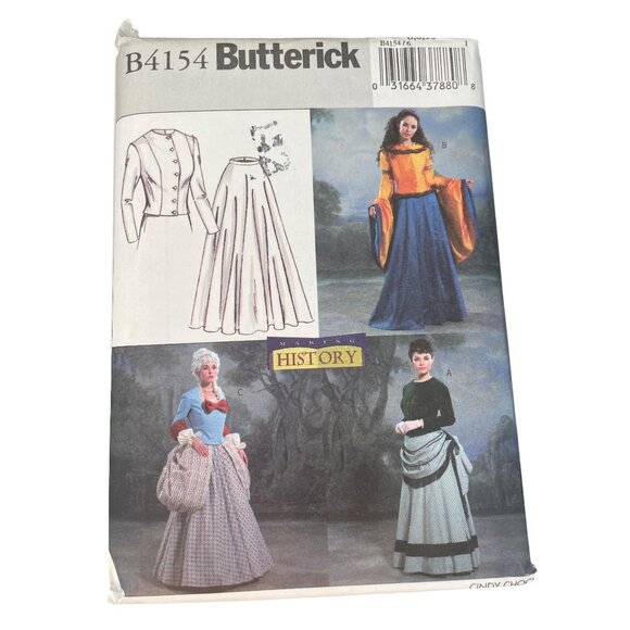 Butterick B4154 Making History French Sewing Pattern Sizes 6-10 Top Skirt UNCUT - Picture 1 of 6